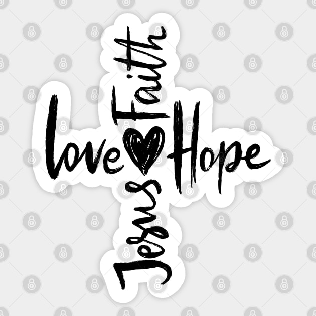 Jesus, Faith, Hope, Love Sticker by Culam Life